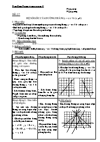 Giáo án Đại số Lớp 9 - Tiết 27: Hệ số góc của đường thẳng y = ax + b (a 0) - Trần Đinh Thanh