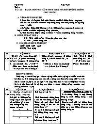 Giáo án Hình học Lớp 8 - Tiết 18, Bài 10: Đường thẳng song song vớ một đường thẳng cho trước