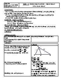 Giáo án Hình học Lớp 8 - Tiết 39: Tính chất đường phân giác của tam giác