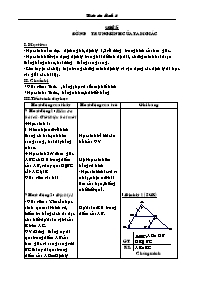 Giáo án Hình học Lớp 8 - Tiết 5: Đường trung bình của tam giác (Bản 3 cột)