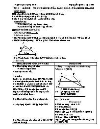 Giáo án Hình học Lớp 8 - Tiết 6: Đường trung bình của tam giác, của hình thang (Tiếp)