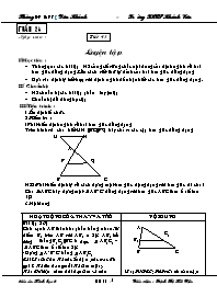 Giáo án Hình học Lớp 8 - Tuần 24 - Trịnh Thị Hải Yến