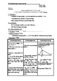 Giáo án Hình học Lớp 9 - Tiết 2: Một số hệ thức về cạnh và đường cao trong tam giác vuông (Tiết 2) - Trần Đinh Thanh