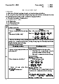 Giáo án môn Đại số 8 - Tiết 25: Luyện tập - Năm học 2010-2011