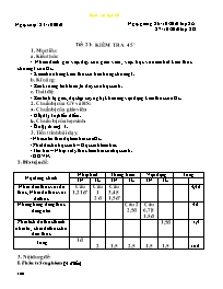 Giáo án môn Đại số Lớp 8 - Tiết 21: Kiểm tra 45 phút