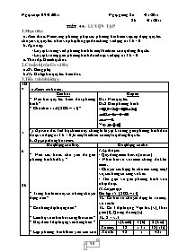 Giáo án môn Đại số Lớp 8 - Tiết 44: Luyện tập - Năm học 2010-2011