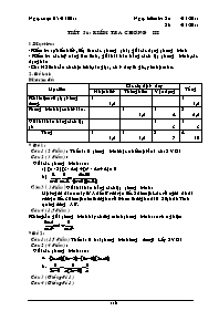 Giáo án môn Đại số Lớp 8 - Tiết 56: Kiểm tra chương III - Năm học 2010-2011