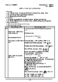 Giáo án môn Đại số Lớp 8 - Tiết 67: Ôn tập cuối năm - Năm học 2010-2011