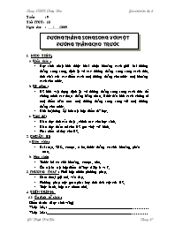 Giáo án môn Hình học Lớp 8 - Tiết 18: Đường thẳng song song với một đường thẳng cho trước - Huỳnh Kim Huê