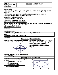 Giáo án môn Hình học Lớp 8 - Tiết 21: Luyện tập (Bản 2 cột)