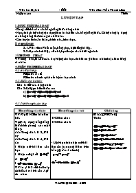 Giáo án Đại số Lớp 8 - Tiết 8: Luyện tập - Trần Thanh Liêm