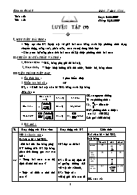 Giáo án môn Đại số Lớp 8 - Tiết 53: Luyện tập (Tiếp theo) - Đặng Trường Giang