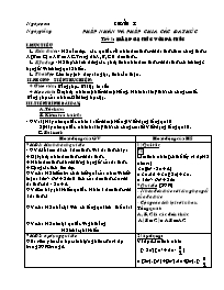 Giáo án Đại số Khối 8 (Bản 2 cột)