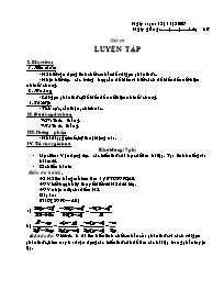 Giáo án Đại số Khối 8 - Tiết 25: Luyện tập (Bản 3 cột)