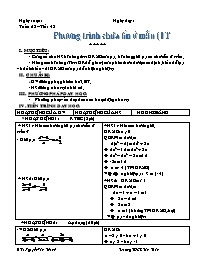 Giáo án Đại số Khối 8 - Tiết 48: Phương trình chứa ẩn ở mẫu (Tiếp theo) - Nguyễn Văn Thanh