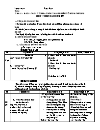 Giáo án Đại số Lớp 8 - Tiế 11, Bài 8: Phân tích đa thức thành nhân tử bằng phương pháp nhóm hạng tử (Bản 4 cột)