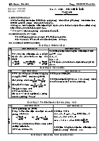 Giáo án Đại số Lớp 8 - Tiết 47: Phương trình chứa ẩn ở mẫu (Tiếp theo) - Nguyễn Văn Lãnh