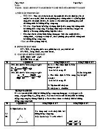 Giáo án Hình học 8 - Tiết 38, Bài 2: Định lý Talet đảo và hệ quả của định lý Talet (Bản 4 cột)
