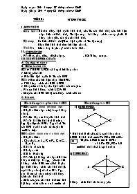 Giáo án Hình học Khối 8 - Tiết 20 đến 21 (Bản 2 cột)