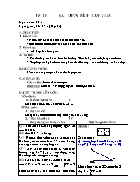 Giáo án Hình học Khối 8 - Tiết 29, Bài 3: Diện tích tam giác