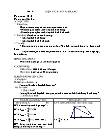 Giáo án Hình học Khối 8 - Tiết 33: Diện tích hình thang