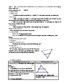 Giáo án Hình học Khối 8 - Tiết 5, Bài 4: Đường trung bình của tam giác, của hình thang (Tiết 1)