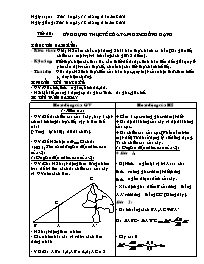 Giáo án Hình học Khối 8 - Tiết 50: Ứng dụng t