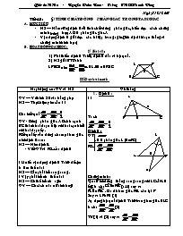 Giáo án Hình học Lớp 8 - Tiết 40, Bài 3: Tính chất đường phân giác trong tam giác - Nguyễn Xuân Nam