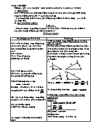 Giáo án Hình học Lớp 8 - Tiết 48, Bài 8: Các trường hợp đồng dạng của tam giác vuông - Nguyễn Xuân Nam