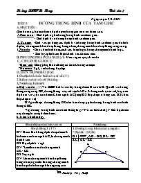Giáo án Hình học Lớp 8 - Tiết 5: Đường trung bình của tam giác - Hoàng Thị Huệ