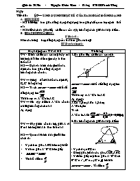 Giáo án Hình học Lớp 8 - Tiết 50, Bài 9: Ứng dụng thực tế của tam giác đồng dạng - Nguyễn Xuân Nam