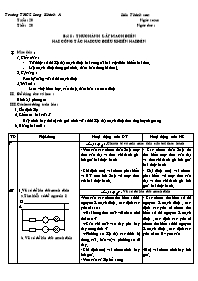 Giáo án môn Công nghệ Lớp 9 - Tiết 20, Bài 8: Thực hành Lắp mạch điện hai công tắc hai cực điều khiển hai đèn - Liêu Thành Sơn