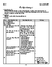 Giáo án môn Đại số 8 - Tiết 18: Ôn tập chương 1 (Bản 4 cột)