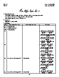 Giáo án môn Đại số 8 - Tiết 37: Ôn tập học kỳ 1 (Bản 4 cột)