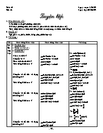 Giáo án môn Đại số 8 - Tiết 46: Luyện tập (Bản 4 cột)