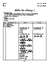 Giáo án môn Đại số 8 - Tiết 56: Kiểm tra chương 1 (Bản 4 cột)