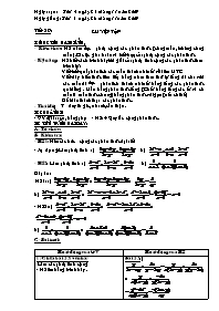 Giáo án môn Đại số Khối 8 - Tiết 29: Luyện tậ