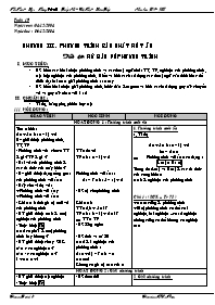 Giáo án môn Đại số Khối 8 - Tuần 19 - Tạ Văn Thuận (Bản 3 cột)