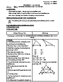 Giáo án môn Hình học Lớp 7 - Tiết 17, Bài 1: Tổng ba góc của một tam giác