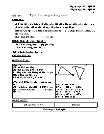 Giáo án môn Hình học Lớp 7 - Tiết 20, Bài 2: Hai tam giác bằng nhau