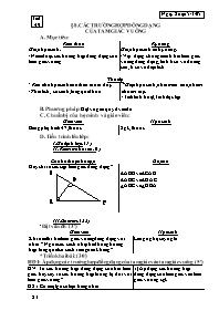 Giáo án môn Hình học Lớp 8 - Tiết 49: Các trường hợp đồng dạng của tam giác (Bản 2 cột)