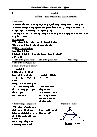 Giáo án môn Hình học Lớp 8 - Tiết 5: Đường trung bình của tam giác - Trần Đình Thanh