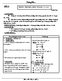 Giáo án Đại số Khối 8 - Tiết 43: Phương trình đưa được về dạng ax + b = 0 (Bản đẹp)