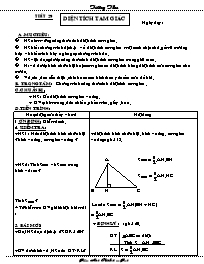 Giáo án Hình học Khối 8 - Tiết 29: Diện tích tam giác (Bản đẹp)