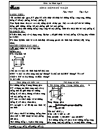 Giáo án Hình học Khối 8 - Tiết 56: Hình hộp chữ nhật - Trần Thị Ngọc Thuần