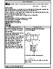 Giáo án Hình học Khối 8 - Tiết 60: Diện tích xung quanh của hình lăng trụ đứng - Trần Thị Ngọc Thuần