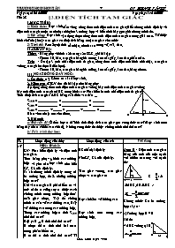 Giáo án Hình học Lớp 8 - Tiết 28, Bài 3: Diện tích tam giác - Huỳnh Văn Rỗ