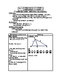 Giáo án Hình học Lớp 8 - Tiết 40: Tính chất đường phân giác của tam giác (Chuẩn kiến thức kĩ năng)