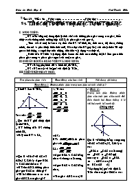 Giáo án Hình học Lớp 8 - Tiết 40: Tính chất đường phân giác trong tam giác - Ngô Thanh Hữu