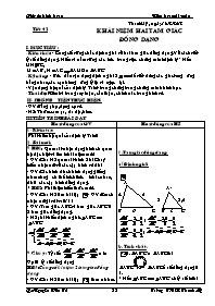 Giáo án Hình học Lớp 8 - Tiết 42: Khái niệm hai tam giác đồng dạng - Nguyễn Văn Tú